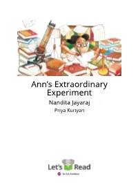 Ann's Extraordinary Experiment