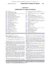 Chapter 968 Commencement of Criminal Proceedings