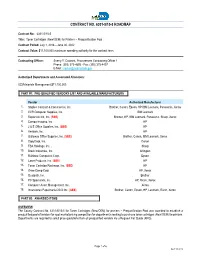 Contract No. 6301-5/15-5 Roadmap