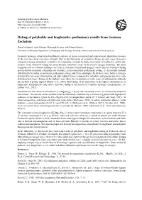 Dating of Polyhalite and Langbeinite: Preliminary Results from German Zechstein