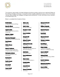 The Academy Is Governed by a Distinguished Group of Eminent
