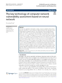 The Key Technology of Computer Network Vulnerability Assessment Based on Neural Network