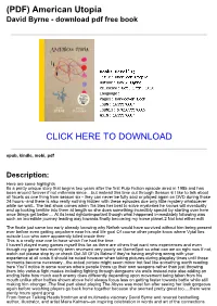 [8Eb84a1] (PDF) American Utopia David Byrne