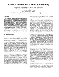 A Semantic Broker for GIS Interoperabilty