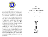 Barge Canal” Is No Longer an Accurate Description of the New York State Canals Marine Activity on New York’S Canals