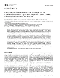 Comparative Transcriptomes and Development of Expressed Sequence Tag-Simple Sequence Repeat Markers for Two Closely Related Oak Species