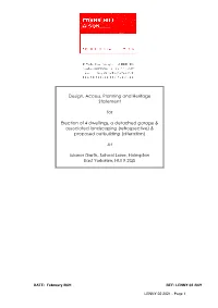 Design, Access, Planning and Heritage Statement