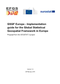 GSGF Europe - Implementation Guide for the Global Statistical Geospatial Framework in Europe
