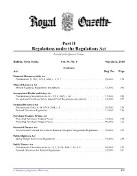 NS Royal Gazette Part II
