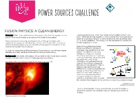 Power Sources Challenge