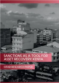 Sanctions As a Tool for Asset Recovery: Kenya