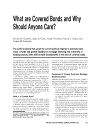 What Are Covered Bonds and Why Should Anyone Care?