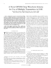 A Novel OFDM Chirp Waveform Scheme for Use of Multiple Transmitters In
