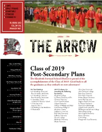 Class of 2019 Post-Secondary Plans