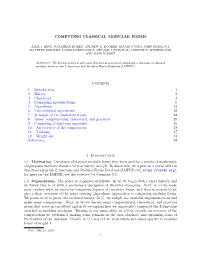 Computing Classical Modular Forms