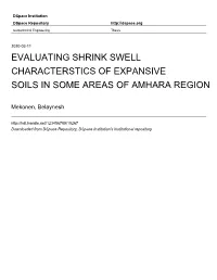 Evaluating Shrink Swell Characterstics of Expansive Soils in Some Areas of Amhara Region