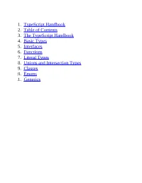 Typescript Handbook 2