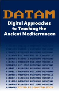 Digital Approaches to Teaching the Ancient Mediterranean