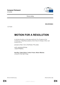 En En Motion for a Resolution