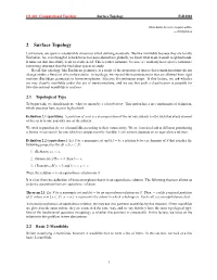 Introduction to Computational Topology Notes