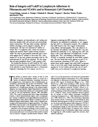 Role of Integrin A4я7/A4яp in Lymphocyte Adherence To