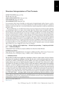 Structure Interpretation of Text Formats