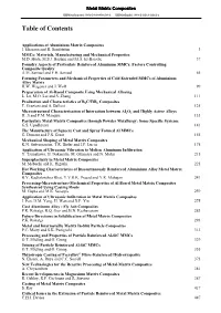 Table of Contents