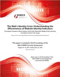 Understanding the Effectiveness of Website Identity Indicators