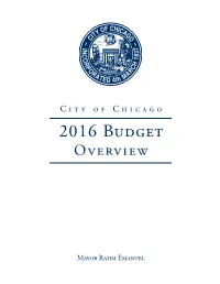 2016 Budget Overview