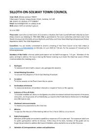 22 June 2020 at 7.00 Pm, for the Purpose of Transacting the Following Business