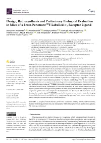 Design, Radiosynthesis and Preliminary Biological Evaluation In