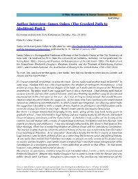 James Oakes (The Crooked Path to Abolition) Part 1