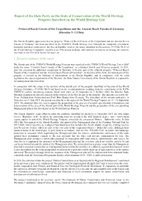 State of Conservation Report by The