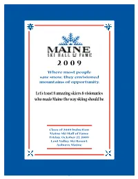 2009 Hall of Fame Program