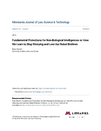 Fundamental Protections for Non-Biological Intelligences Or: How We Learn to Stop Worrying and Love Our Robot Brethren