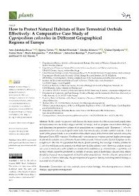 How to Protect Natural Habitats of Rare Terrestrial Orchids Effectively: a Comparative Case Study of Cypripedium Calceolus in Different Geographical Regions of Europe