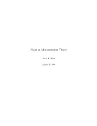 Notes on Microeconomic Theory