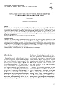 Permian Conodont Zonation and Its Importance for the Permian Stratigraphic Standard Scale