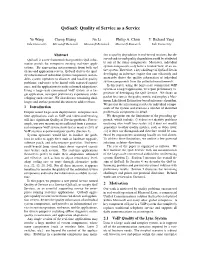 Qosaas: Quality of Service As a Service