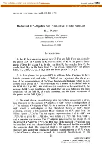 Reduced C*-Algebra for Reductive P-Adic Hx~Ps
