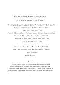 Sum Rules on Quantum Hadrodynamics at Finite Temperature