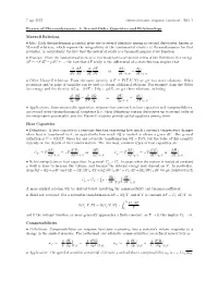7 Apr 2021 Thermodynamic Response Functions . L03–1 Review Of