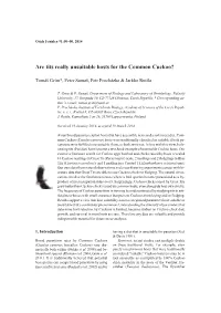 Are Tits Really Unsuitable Hosts for the Common Cuckoo?