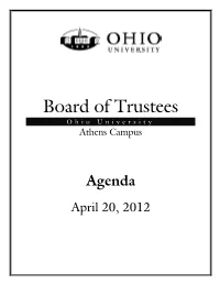 Board of Trustees Ohio University Athens Campus