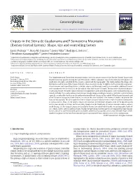 Cirques in the Sierra De Guadarrama And7 Somosierra Mountains (Iberian Central System): Shape, Size and Controlling Factors