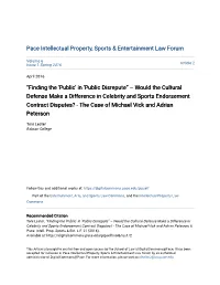 “Finding the 'Public' in 'Public Disrepute” – Would the Cultural