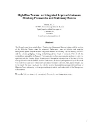 High-Rise Towers: an Integrated Approach Between Climbing Formworks and Stationary Booms