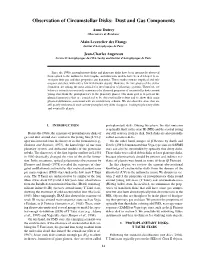 Observation of Circumstellar Disks: Dust and Gas Components