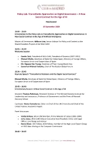 Policy Lab: Transatlantic Approaches on Digital Governance – a New Social Contract for the Age of AI