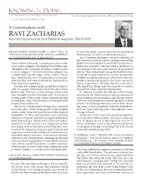 Ravi Zacharias Interview.Indd